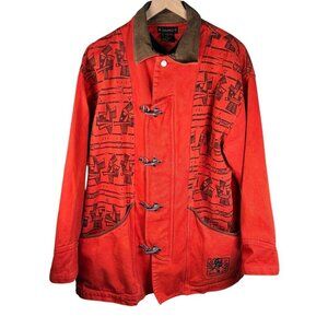 Vintage Vangrack Size Small Men Barn Chore Jacket Coat Aztec Southwest Western